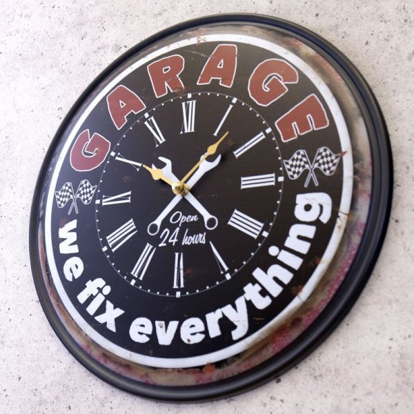 画像6: GARAGE｜メタルクロック｜壁掛け時計 (6)