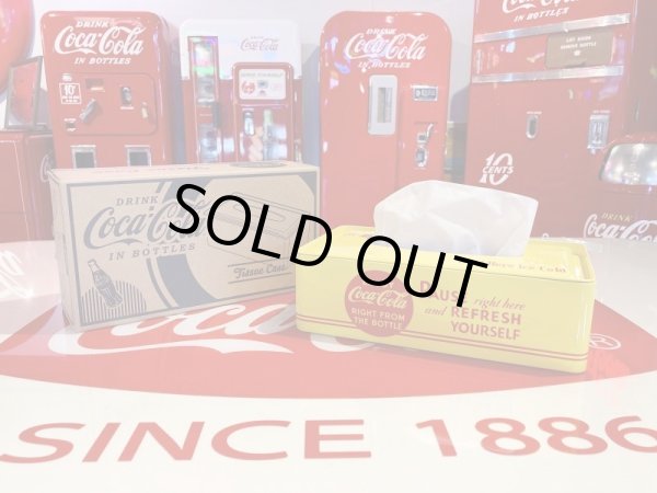 画像2: COCACOLA｜コカ・コーラ|イエロー｜ティッシュケース (2)