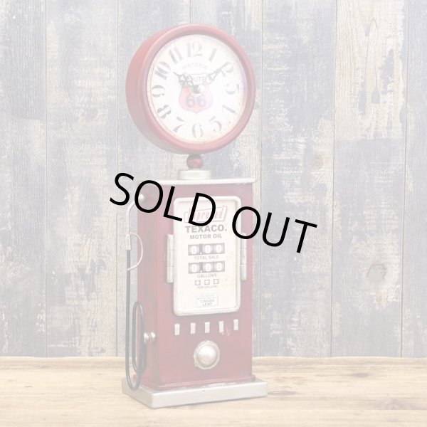 画像1: ガスポン｜TEXACO｜レッド｜置き時計 (1)