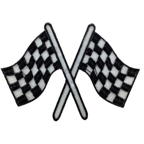 画像2: チェッカーフラッグ|ワッペン (2)