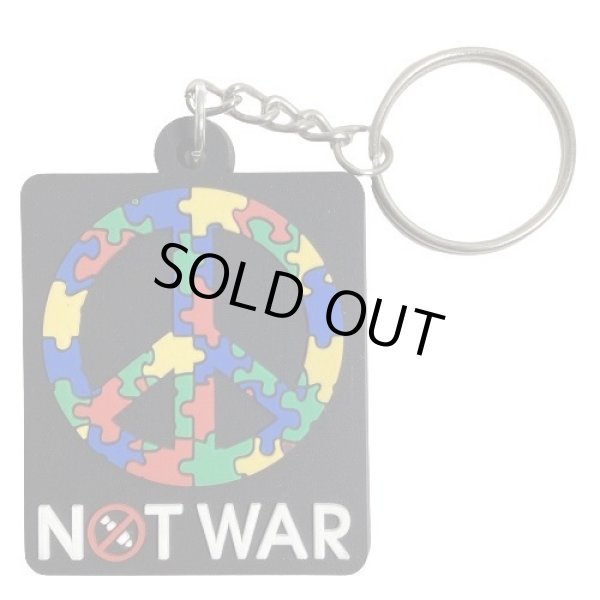 画像1: NOT WAR|ラバーキーホルダー (1)
