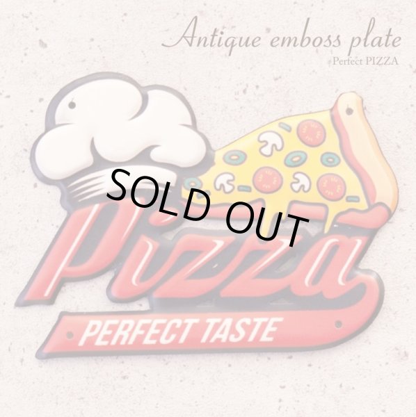 画像1: Perfect PIZZAピザ|アンティークエンボスプレート (1)