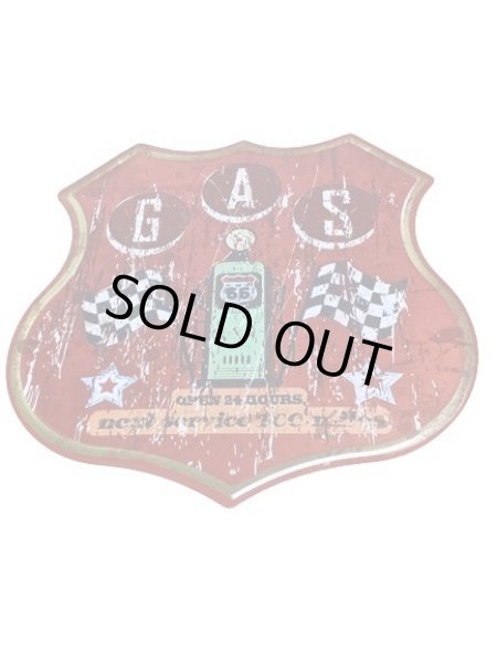 画像2: ROUTE66|GASガスステーション|メタルプレート大 (2)