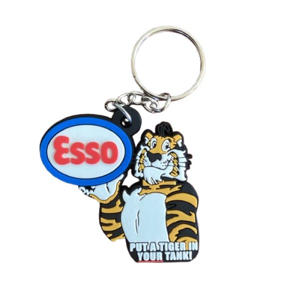 画像1: ESSO|エッソ|タイガー|ラバーキーホルダー (1)