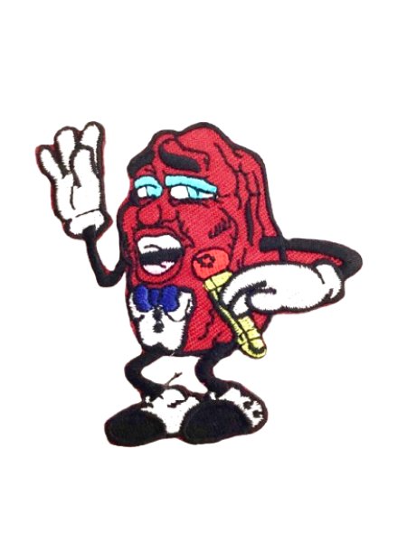 画像1: カリフォルニアレーズン|刺繍ワッペン (1)