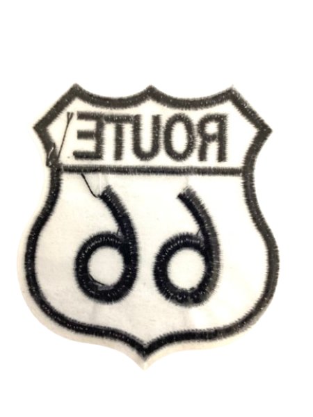 画像2: ROUTE６６|白色刺繍ワッペン (2)